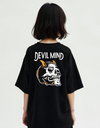 "Devil’s Reflection"  Oversized T-Shirt Black WPB165032