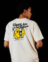 "Smiling Shadows" Oversized T-Shirt White WPW165036