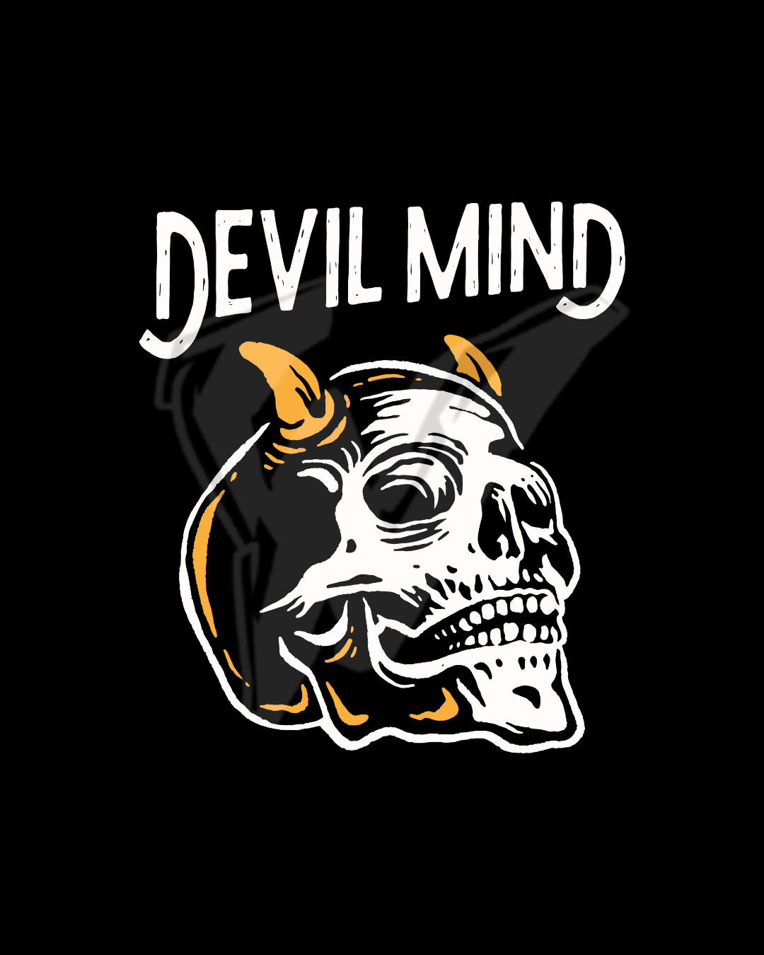 "Devil’s Reflection"  Oversized T-Shirt Black WPB165032