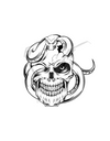 "Venom Skull" Oversized T-Shirt White WPW165035