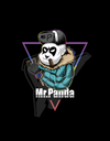 "Mr. Panda"  Oversized T-Shirt Black WPB165035