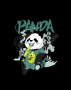 "Panda Eat"  Oversized T-Shirt Black WPB165036