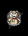 "Party Bear" Oversized T-Shirt Black WPB165026