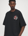 "Lumberjack Hawk" Oversized T-Shirt Black & White WPBW165068
