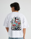 "Rockstar Imposter" Oversized T-Shirt Black & White WPBW165067
