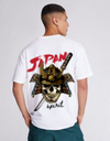 "Samurai Skull" Oversized T-Shirt Black & White WPBW165066