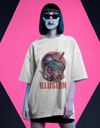 "Mind Warp" Oversized T-Shirt Black & White WPBW165045