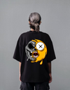 "Melted Chaos" Oversized T-Shirt Black & White WPBW165058