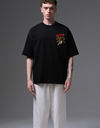 "Samurai Skull" Oversized T-Shirt Black & White WPBW165066