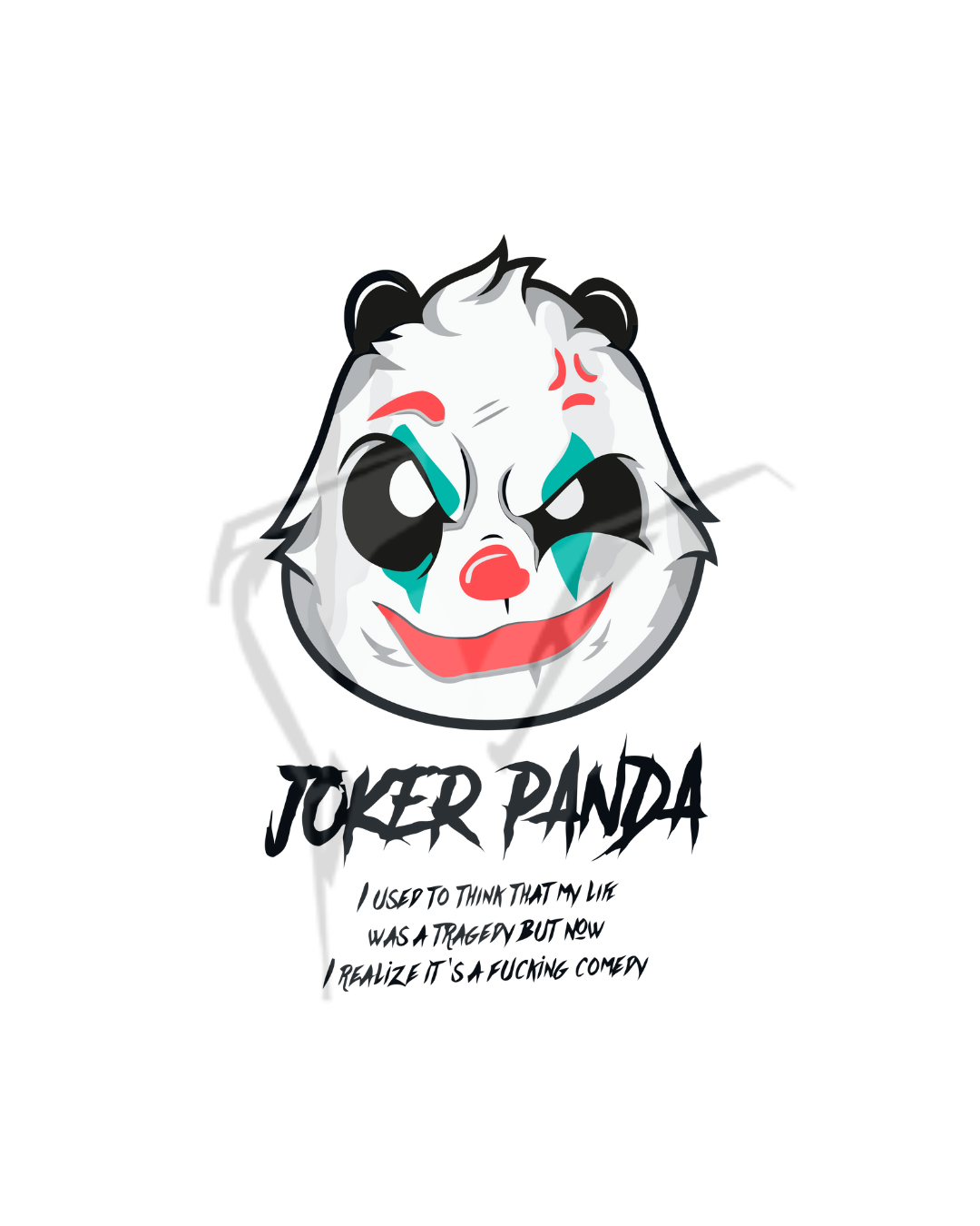 "Joker Panda" Oversized T-Shirt White WPW165038